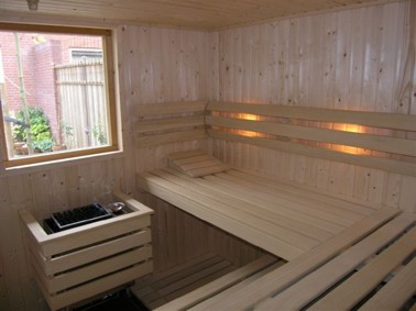 Sauna met venster