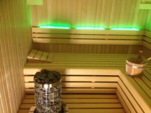 Sauna interieur met LED