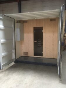 Sauna in 10ft container