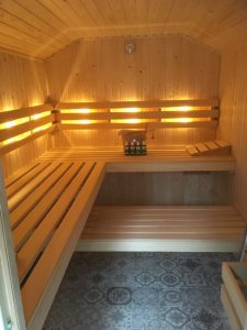 Sauna in bouwkeet